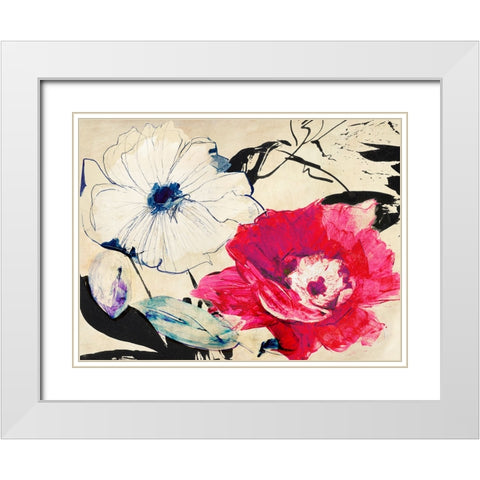 Colorful Composition II White Modern Wood Framed Art Print with Double Matting by Parr, Kelly