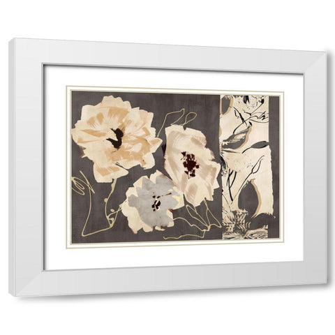 Earth Flowers I White Modern Wood Framed Art Print with Double Matting by Parr, Kelly