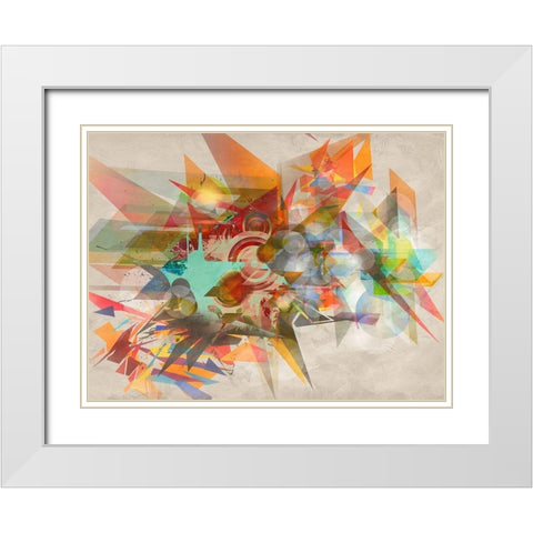 Machinery in Motion White Modern Wood Framed Art Print with Double Matting by Kaj, Rama