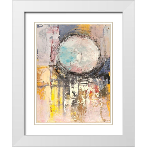 Tramonto di luna I (detail) White Modern Wood Framed Art Print with Double Matting by Lucas