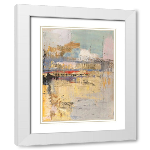 Tramonto di luna II (detail) White Modern Wood Framed Art Print with Double Matting by Lucas