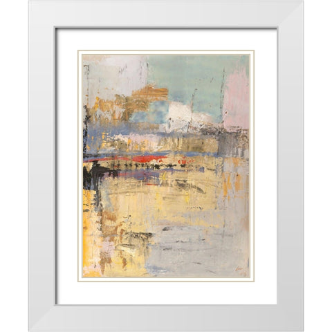 Tramonto di luna II (detail) White Modern Wood Framed Art Print with Double Matting by Lucas