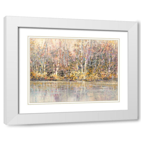 Bosco incantato White Modern Wood Framed Art Print with Double Matting by Lucas