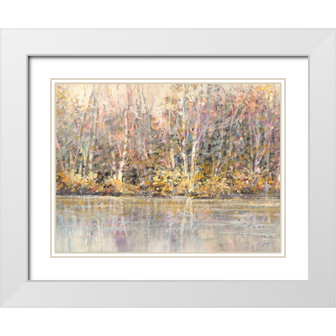 Bosco incantato White Modern Wood Framed Art Print with Double Matting by Lucas
