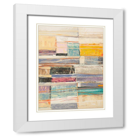 Athmo White Modern Wood Framed Art Print with Double Matting by Lucas