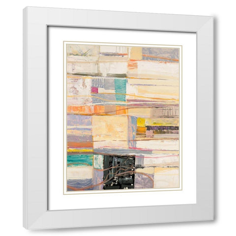 Sphera White Modern Wood Framed Art Print with Double Matting by Lucas