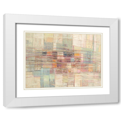 Citta lontana White Modern Wood Framed Art Print with Double Matting by Lucas