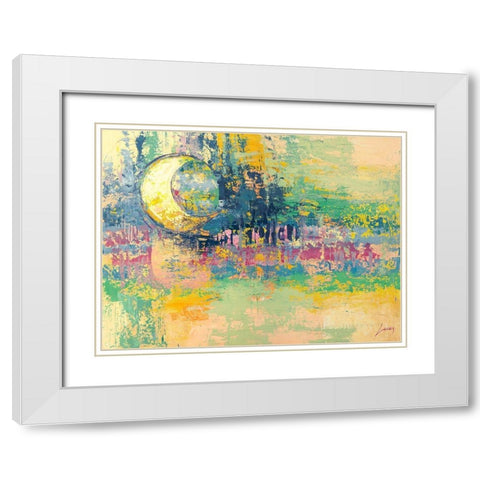 Riflessi di Luna White Modern Wood Framed Art Print with Double Matting by Lucas