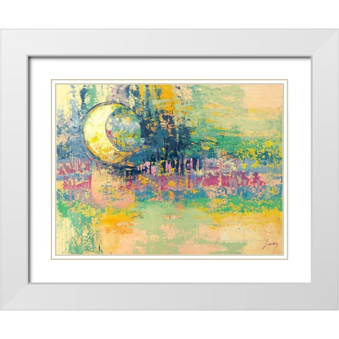 Riflessi di Luna White Modern Wood Framed Art Print with Double Matting by Lucas