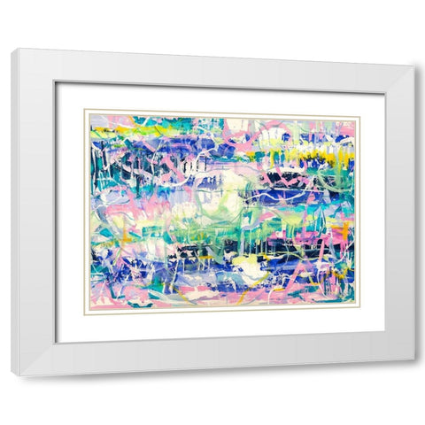 Ipanema White Modern Wood Framed Art Print with Double Matting by Lucas