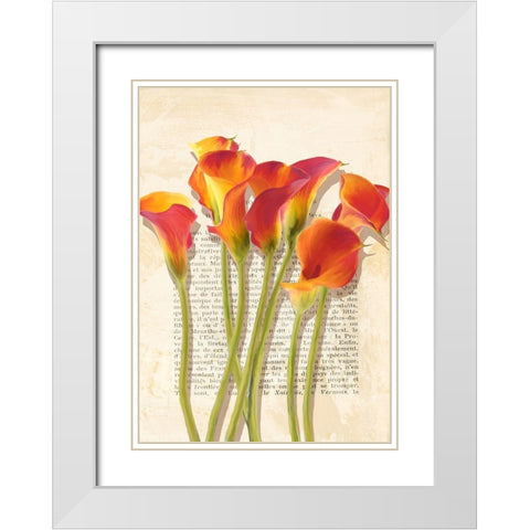 Callas et Histoires White Modern Wood Framed Art Print with Double Matting by Villa, Luca