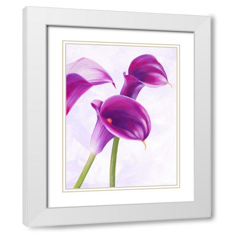 Duet II White Modern Wood Framed Art Print with Double Matting by Villa, Luca