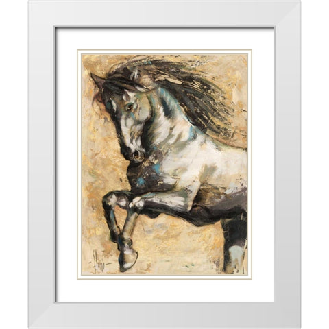 Selvaggio White Modern Wood Framed Art Print with Double Matting by Florio, Luigi