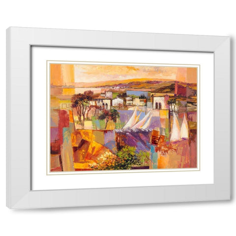 Racconto italiano White Modern Wood Framed Art Print with Double Matting by Krahmer, Frank