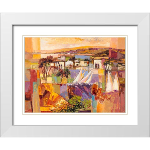 Racconto italiano White Modern Wood Framed Art Print with Double Matting by Krahmer, Frank