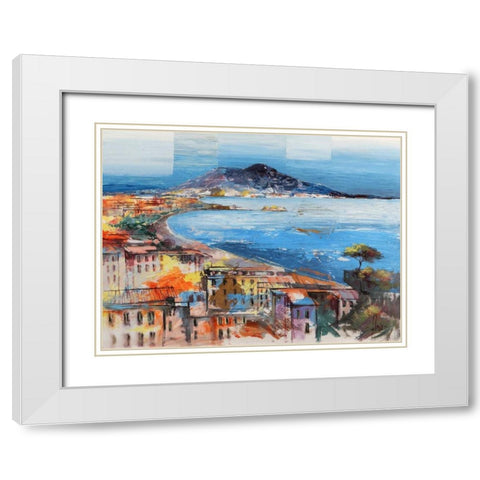 Dolce Napoli White Modern Wood Framed Art Print with Double Matting by Florio, Luigi