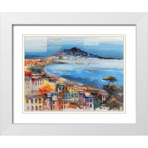 Dolce Napoli White Modern Wood Framed Art Print with Double Matting by Florio, Luigi