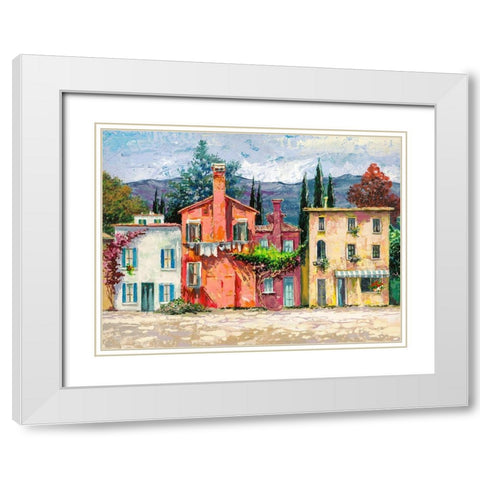 Paese italiano I White Modern Wood Framed Art Print with Double Matting by Luigi, Florio