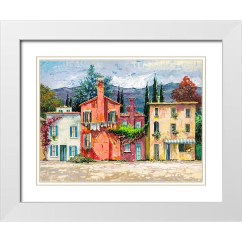 Paese italiano I White Modern Wood Framed Art Print with Double Matting by Luigi, Florio
