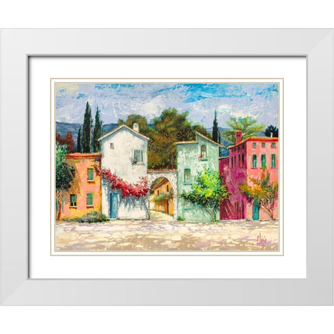 Paese italiano II White Modern Wood Framed Art Print with Double Matting by Luigi, Florio