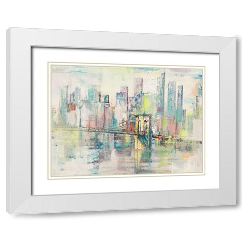 Mattino a Manhattan White Modern Wood Framed Art Print with Double Matting by Florio, Luigi