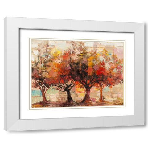 Foresta incantata White Modern Wood Framed Art Print with Double Matting by Florio, Luigi