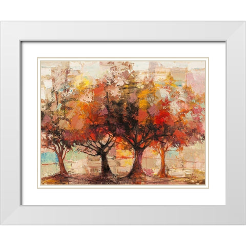 Foresta incantata White Modern Wood Framed Art Print with Double Matting by Florio, Luigi