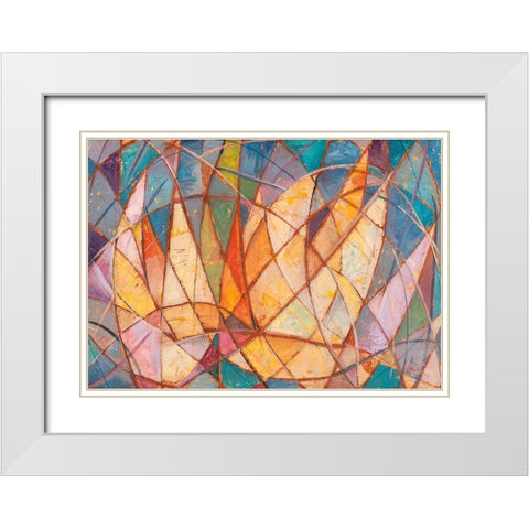 Dinamismo di vele sul mare White Modern Wood Framed Art Print with Double Matting by Florio, Luigi