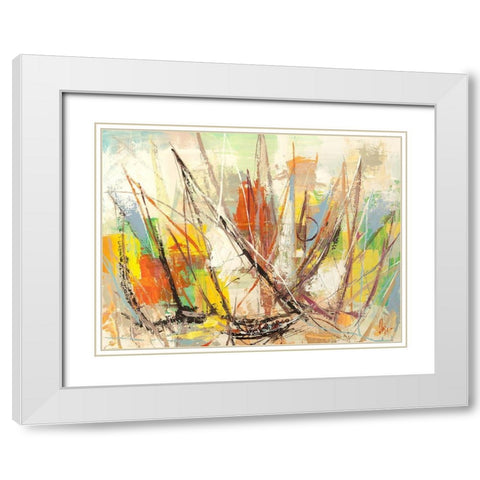 DInamismo di una regata White Modern Wood Framed Art Print with Double Matting by Florio, Luigi