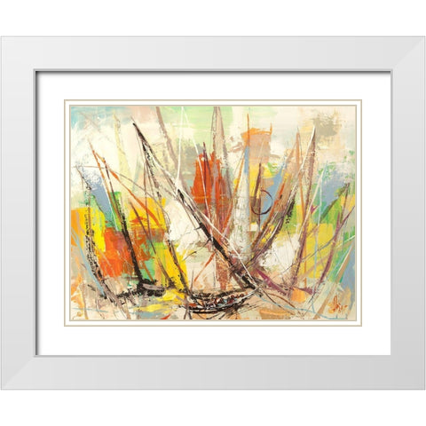 DInamismo di una regata White Modern Wood Framed Art Print with Double Matting by Florio, Luigi