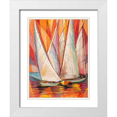 Vele allalba White Modern Wood Framed Art Print with Double Matting by Florio, Luigi