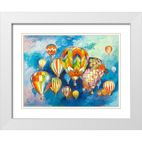 Sospesi nel cielo I White Modern Wood Framed Art Print with Double Matting by Florio, Luigi