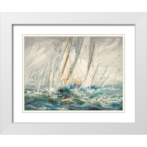 Dacqua e di vento White Modern Wood Framed Art Print with Double Matting by Florio, Luigi