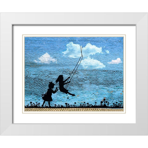 Play Free White Modern Wood Framed Art Print with Double Matting by Masterfunk Collective