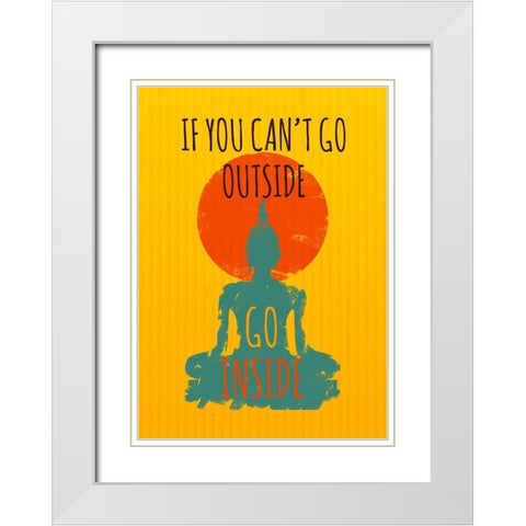 Go Inside White Modern Wood Framed Art Print with Double Matting by Masterfunk Collective