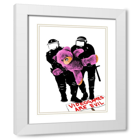 Soft Protest White Modern Wood Framed Art Print with Double Matting by Masterfunk Collective