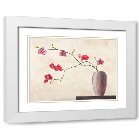 Balance White Modern Wood Framed Art Print with Double Matting by Mills, Shin