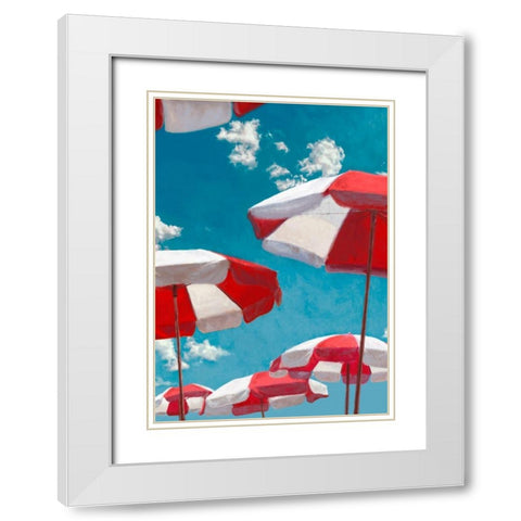 Beach Life II White Modern Wood Framed Art Print with Double Matting by Marzi, Dario