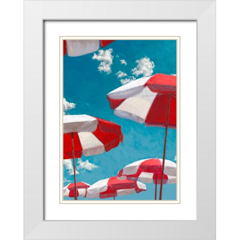 Beach Life II White Modern Wood Framed Art Print with Double Matting by Marzi, Dario