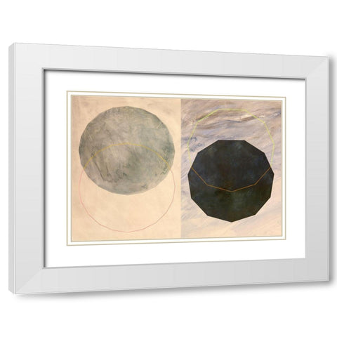 Morfi White Modern Wood Framed Art Print with Double Matting by Novello, Patrizia