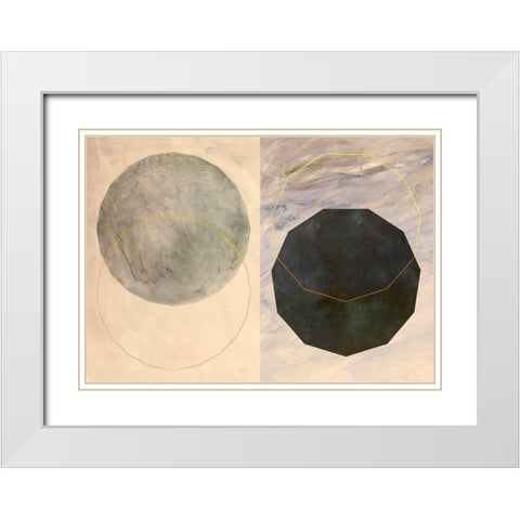 Morfi White Modern Wood Framed Art Print with Double Matting by Novello, Patrizia