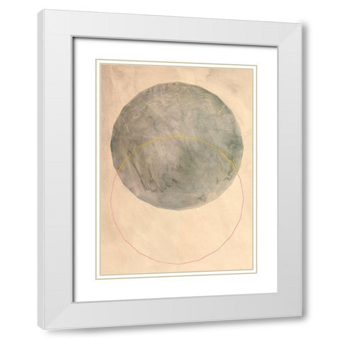 Morfi I White Modern Wood Framed Art Print with Double Matting by Novello, Patrizia
