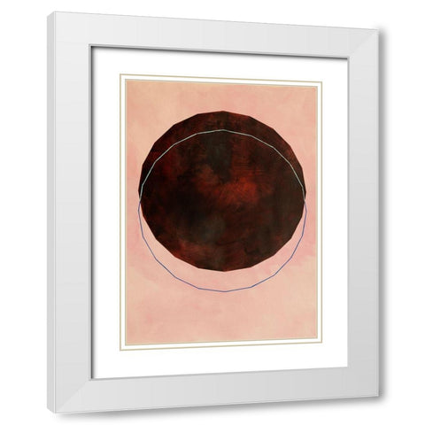 Poliedra I White Modern Wood Framed Art Print with Double Matting by Novello, Patrizia