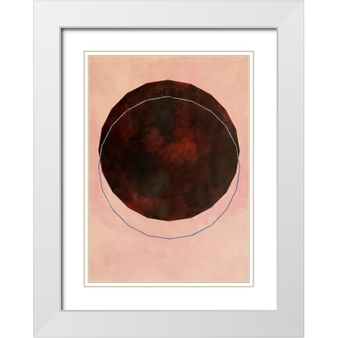 Poliedra I White Modern Wood Framed Art Print with Double Matting by Novello, Patrizia