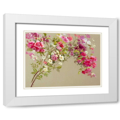 The Garden of the Rose I White Modern Wood Framed Art Print with Double Matting by Whatmore, Nel