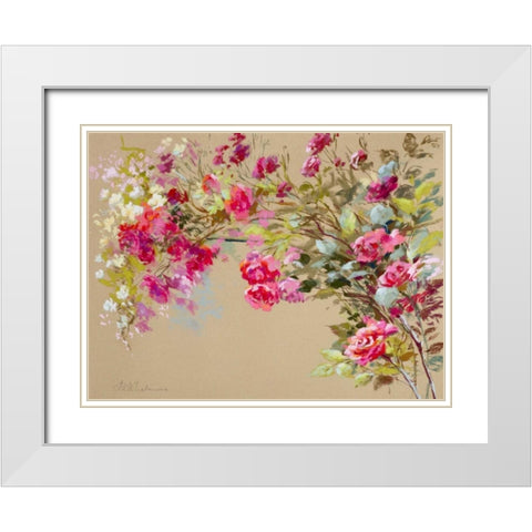 The Garden of the Rose II White Modern Wood Framed Art Print with Double Matting by Whatmore, Nel