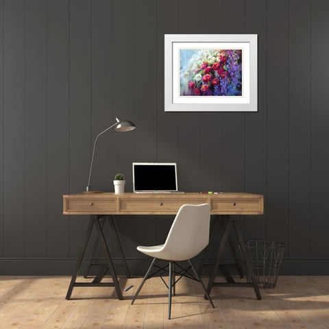 The Fabulous Florist (detail) White Modern Wood Framed Art Print with Double Matting by Whatmore, Nel