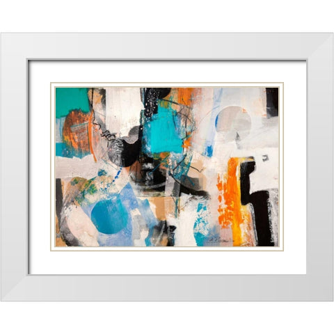 Jewels White Modern Wood Framed Art Print with Double Matting by Pima, Arthur
