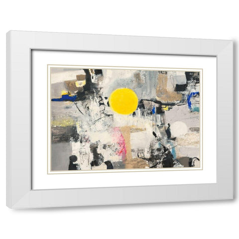 Le due lune White Modern Wood Framed Art Print with Double Matting by Pima, Arthur