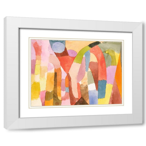 Movement of Vaulted Chambers  White Modern Wood Framed Art Print with Double Matting by Klee, Paul